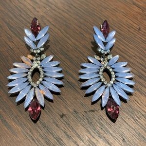 Blue Statement Earrings